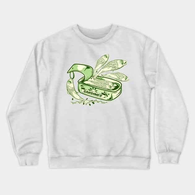 Sardines Crewneck Sweatshirt by mailboxdisco